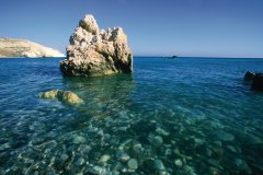 Plage à proximité du rocher d'Aphrodite.