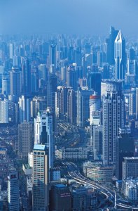 Vue générale de Shanghai.