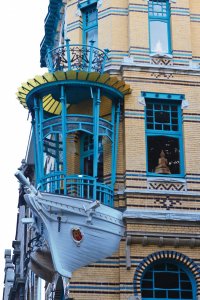 <p>Maison de style Art nouveau, sise à l'angle de la Schildersstraat.</p>