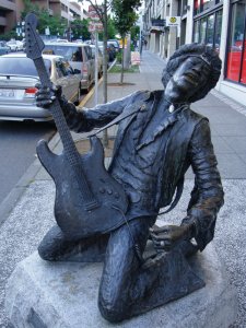 Statue de Jimi Hendrix.