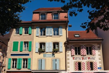 Façades de maisons d'Ouchy (musée du vieil Ouchy, café du vieil Ouchy, Amirauté...). Philippe GUERSAN - Author's Image