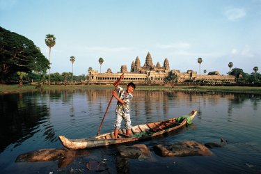 Devant le temple d'Angkor Wat. - Author's Image
