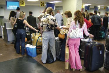 Enregistrement pour Vladivostok à l'aéroport Sheremetevo - Stéphan SZEREMETA