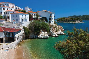 Vue sur le village de Skiathos. - PanosKarapanagiotis - iStockphoto