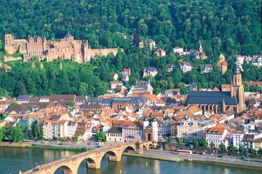 Ville et le château d'Heidelberg. - Alamer - Iconotec