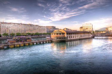 Vue sur les quais de Genève. Phil Schutz
