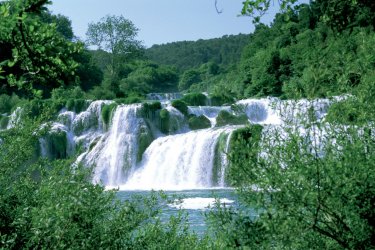 Cascade Skradin dans le parc national de Krka. - Erwan Le Prunnec - Iconotec