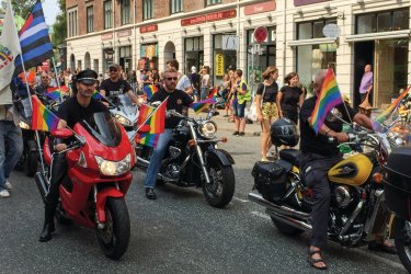 Défilé des motards à la Gay Pride de Copenhague. - stone973