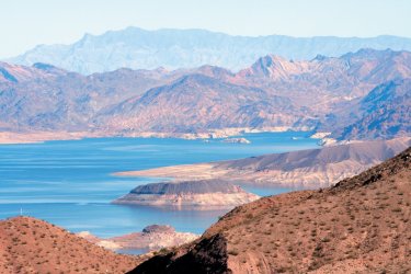 Le lac Mead fait 177 km de long et alimente Las Vegas en eau. - Stéphan SZEREMETA