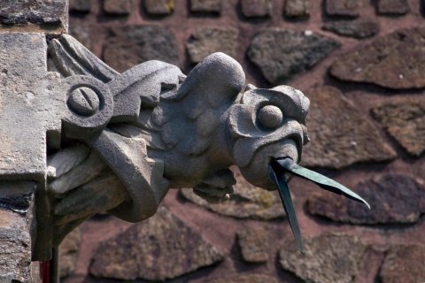 Gargouille de l'église Notre Dame du Sacré coeur - Cholet (© Champa - Fotolia)