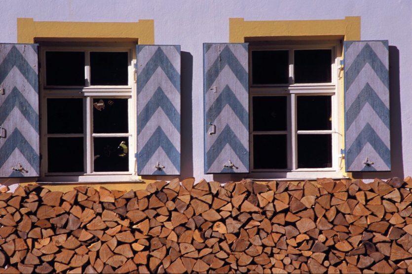 <p>Détail d'une maison bavaroise</p>
