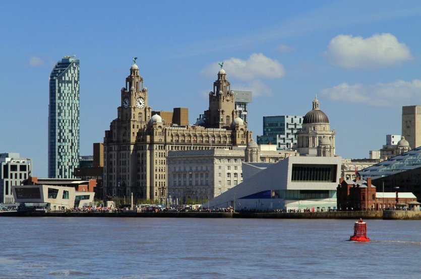 Liverpool et la rivière Mersey.