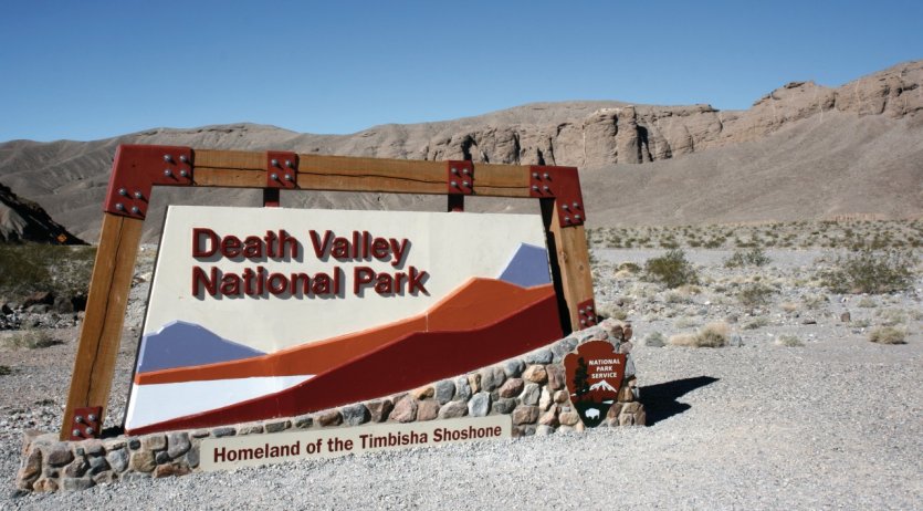Entrée du parc national de la vallée de la Mort.