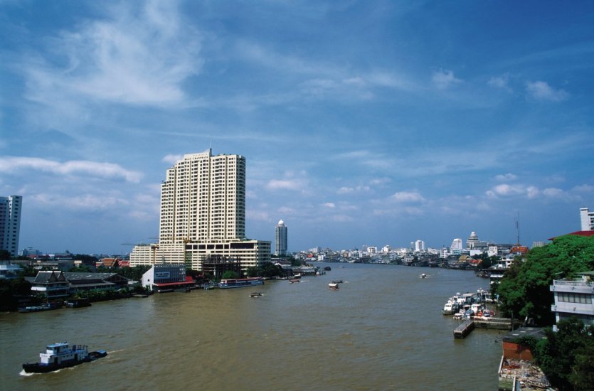 <p>Vue du fleuve Chao Phraya.</p>