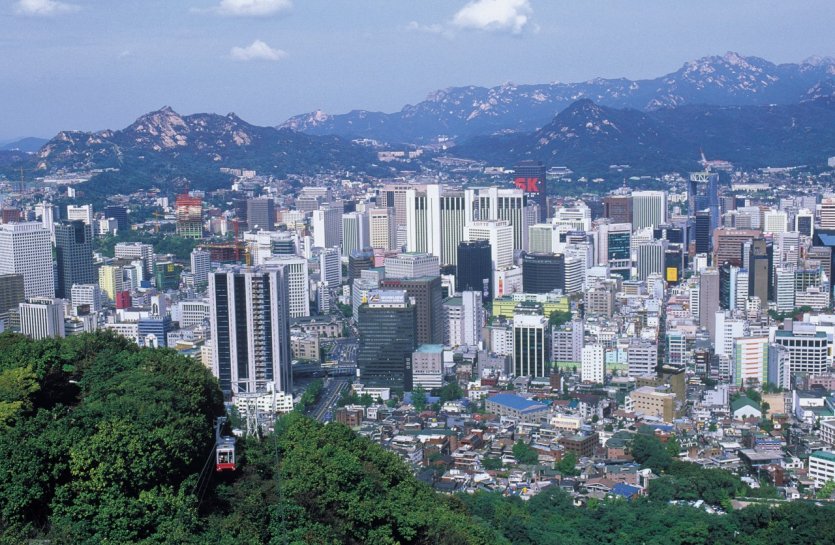 La ville depuis le mont Namsan.