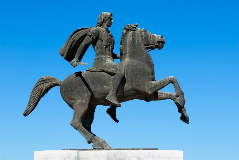 Statue d'Alexandre le Grand, à Thessalonique (Macédoine grecque).