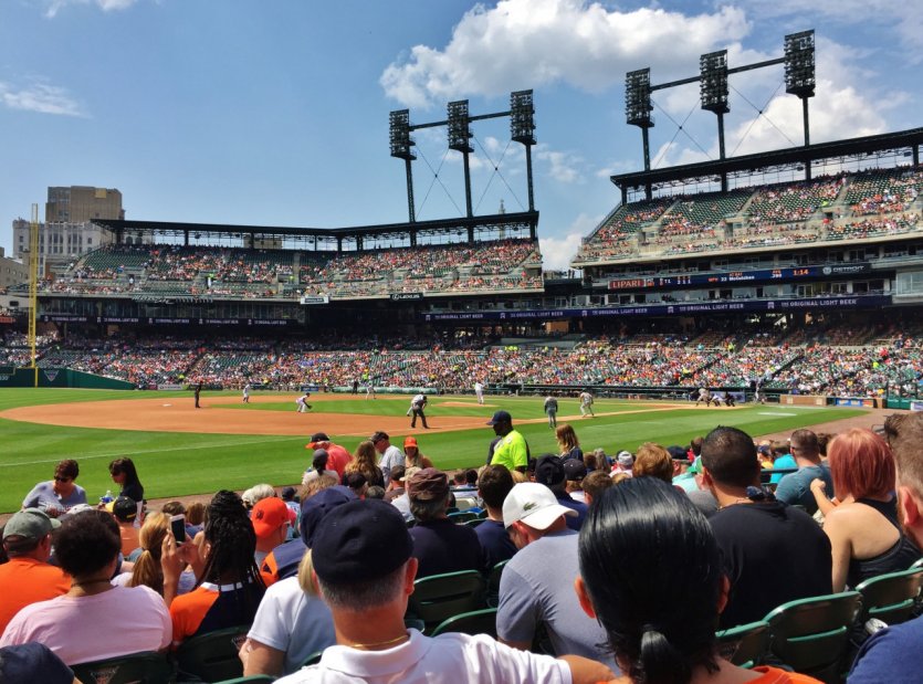 <p>Match de baseball des Tigers de Detroit à Comerica Park.</p>