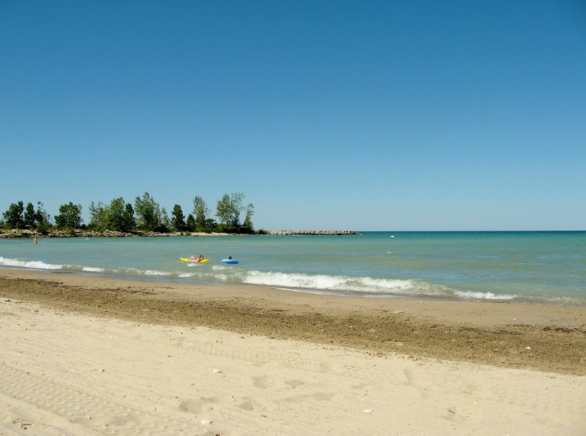 <p>La plage Rotary Cove à Goderich.</p>