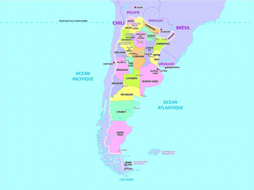 la carte économique de largentine