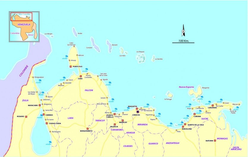 Les plages du Venezuela