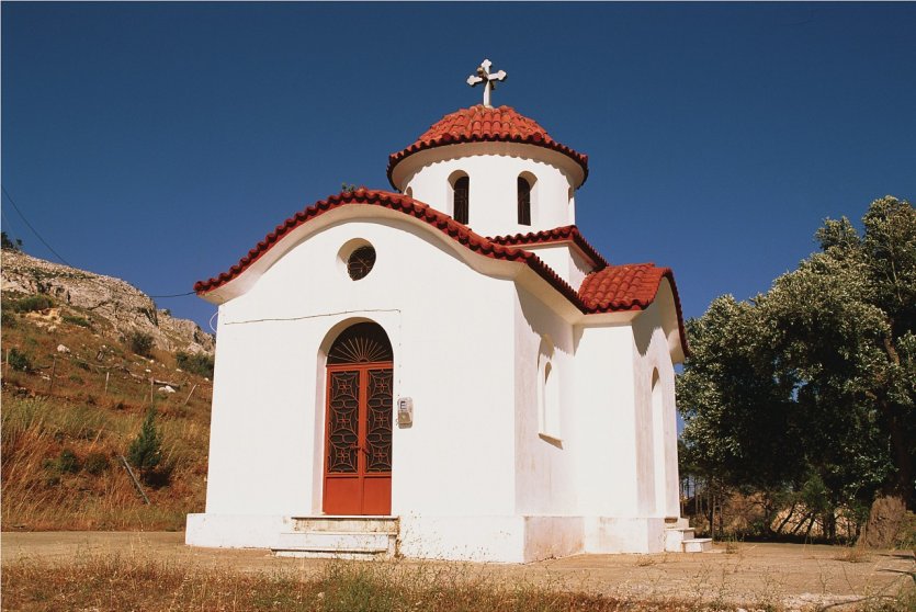 Église sur l'île de Rhodes.