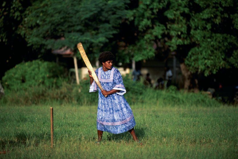 <p>Joueuse de cricket.</p>