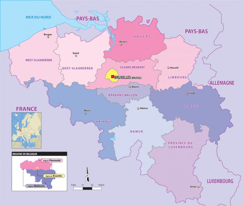 Les régions administratives