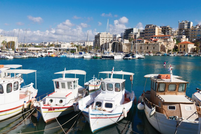 <p>Le vieux port d'Héraklion.</p>