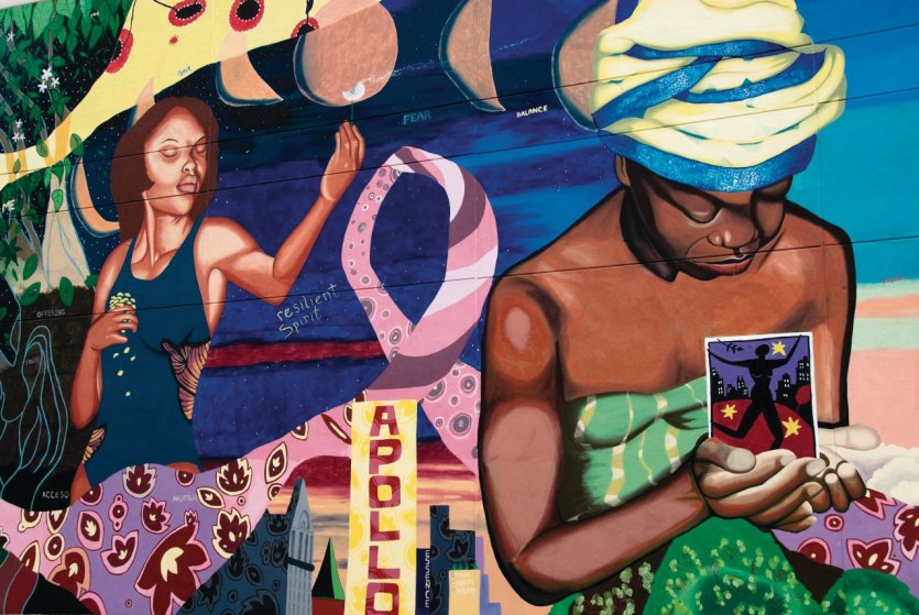<p>Peinture murale sur 125th Avenue et Adam Clayton Powell Jr Blvd (Harlem).</p>
