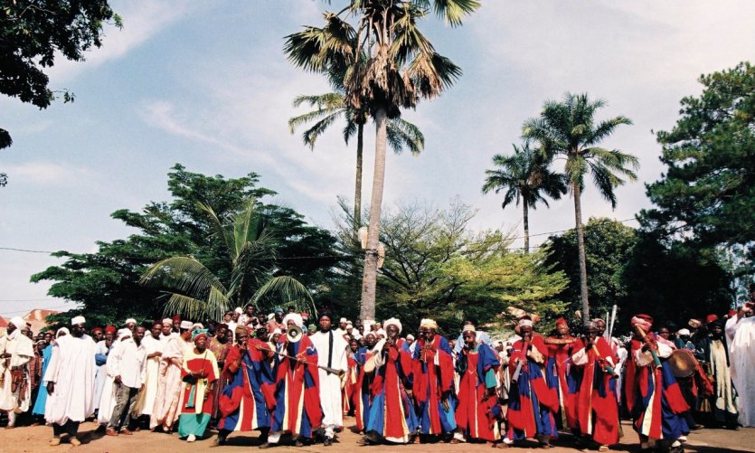 Les griots, musiciens de la cour du roi Bamoun. Les griots, musiciens de la cour du roi Bamoun.