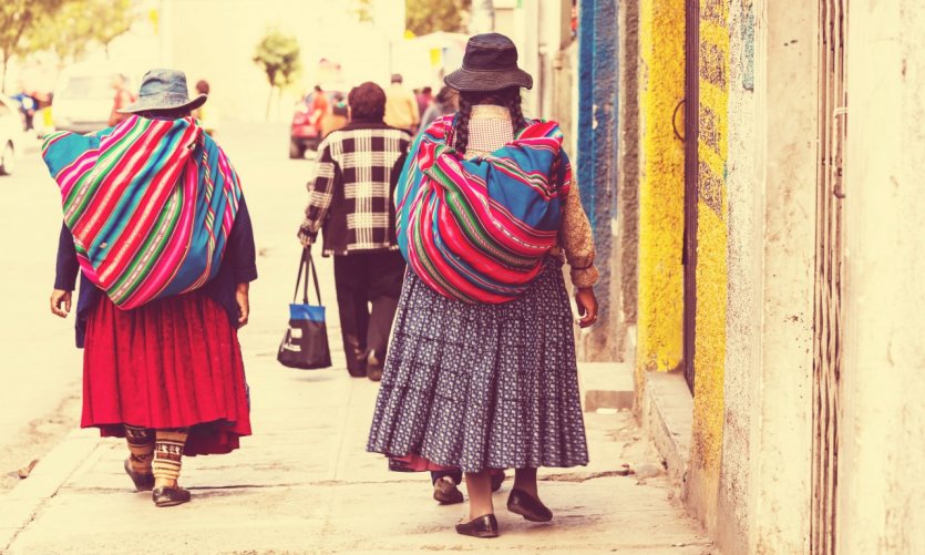 Dans les rues de La Paz. Dans les rues de La Paz.