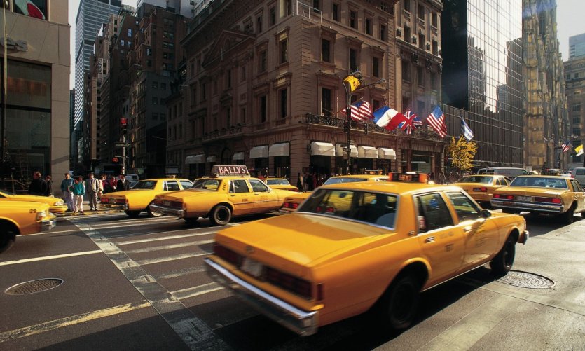 Taxis sur la 5th avenue. Taxis sur la 5th avenue.