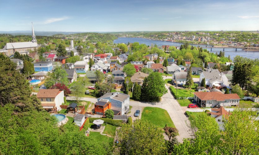 Ville de Saguenay, secteur Chicoutimi. Ville de Saguenay, secteur Chicoutimi.
