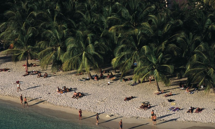 Vue aérienne de la plage de Saint-François. Vue aérienne de la plage de Saint-François.