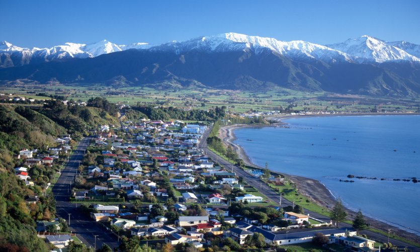 Vue sur Kaikoura. Vue sur Kaikoura.