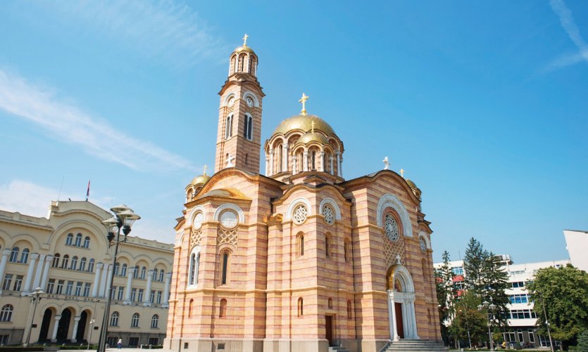 New Orthodox Cathedral of Christ-Savior in Banja Luka. New Orthodox Cathedral of Christ-Savior in Banja Luka.