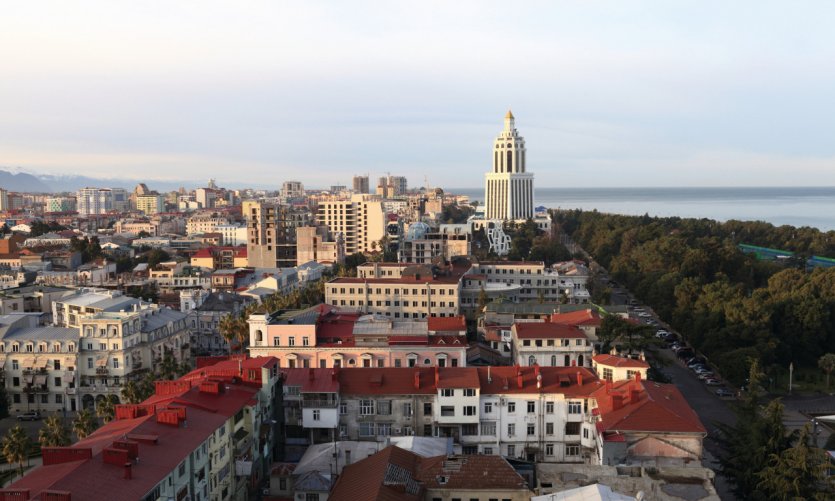 <p>View of the town of Batumi, bordering the Black Sea.</p> <p>View of the town of Batumi, bordering the Black Sea.</p>