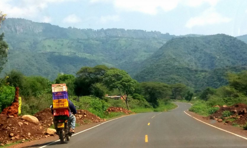 Sur la route d'Eldoret, en passant par la vallée de Kerio. Sur la route d'Eldoret, en passant par la vallée de Kerio.