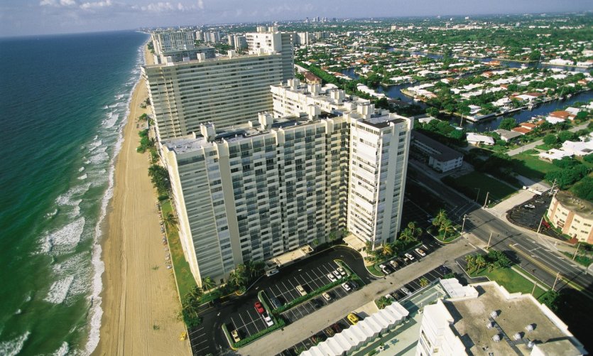 Vue aérienne de Fort Lauderdale. Vue aérienne de Fort Lauderdale.