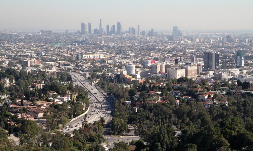 Vue panoramique sur Los Angeles. Vue panoramique sur Los Angeles.