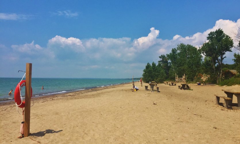Plage sur les rive du lac Érié au parc national de la Pointe-Pelée. Plage sur les rive du lac Érié au parc national de la Pointe-Pelée.