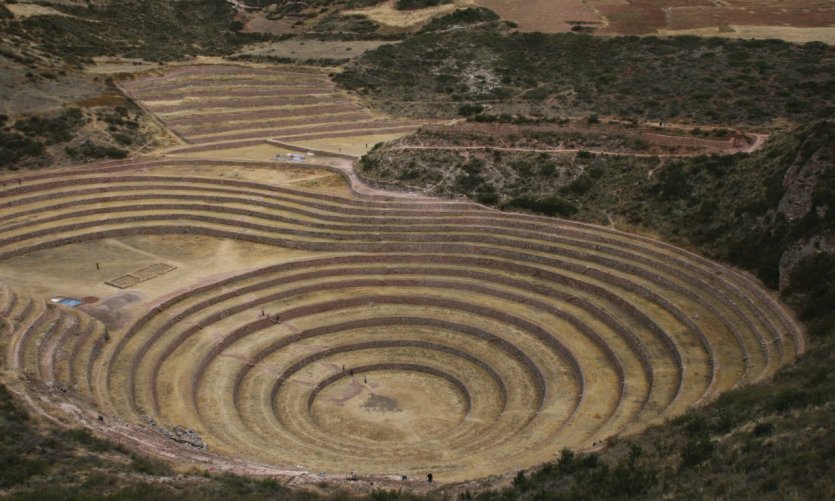 Terrazas concéntricas de Moray. Terrazas concéntricas de Moray.