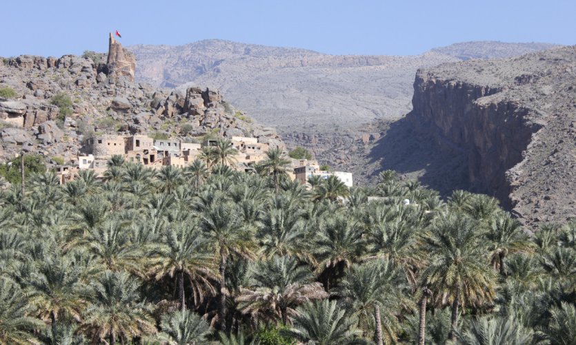 Vue sur le vieux village de Misfah Vue sur le vieux village de Misfah
