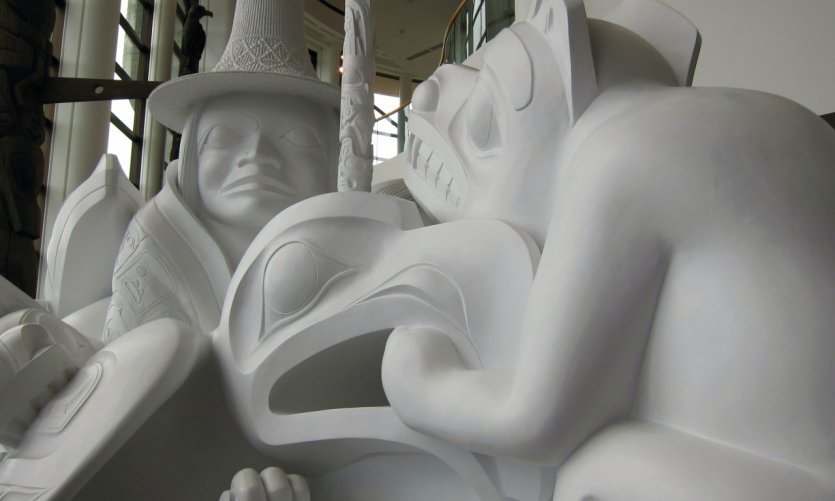 <p>Sculpture de Bill Reid, L'esprit de Haida Gwaii, au Musée canadien de l'histoire.</p> <p>Sculpture de Bill Reid, L'esprit de Haida Gwaii, au Musée canadien de l'histoire.</p>