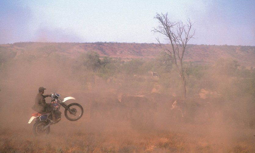 <p>Fermier à moto près d'Alice Springs.</p> <p>Fermier à moto près d'Alice Springs.</p>