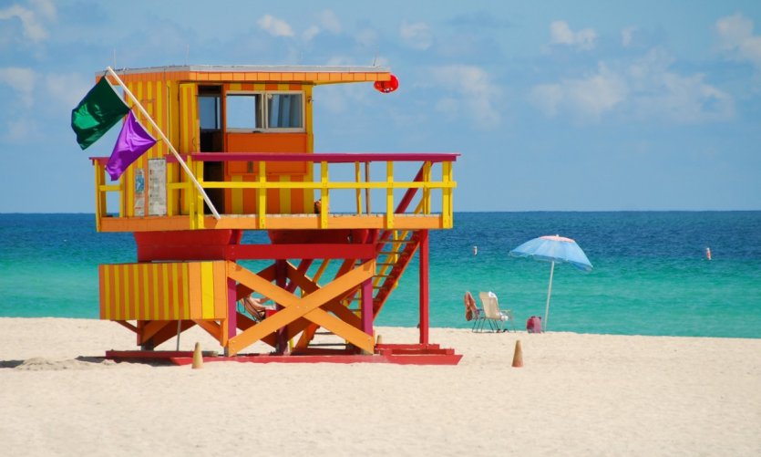 Rescue officer on Miami Beach. Rescue officer on Miami Beach.