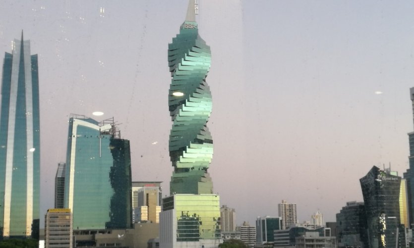 Lever de soleil sur Panama City. Lever de soleil sur Panama City.