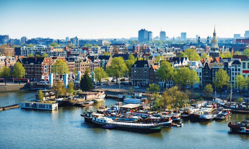 Vue aérienne d'Amsterdam. Vue aérienne d'Amsterdam.
