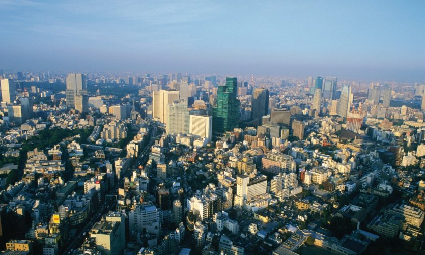 Vue depuis la tour de Roppongi Hills. Vue depuis la tour de Roppongi Hills.