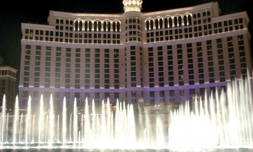 Les fontaines du Bellagio. Les fontaines du Bellagio.